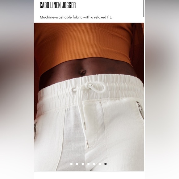 Athleta Cabo Linen Jogger White NWT - Picture 4 of 10
